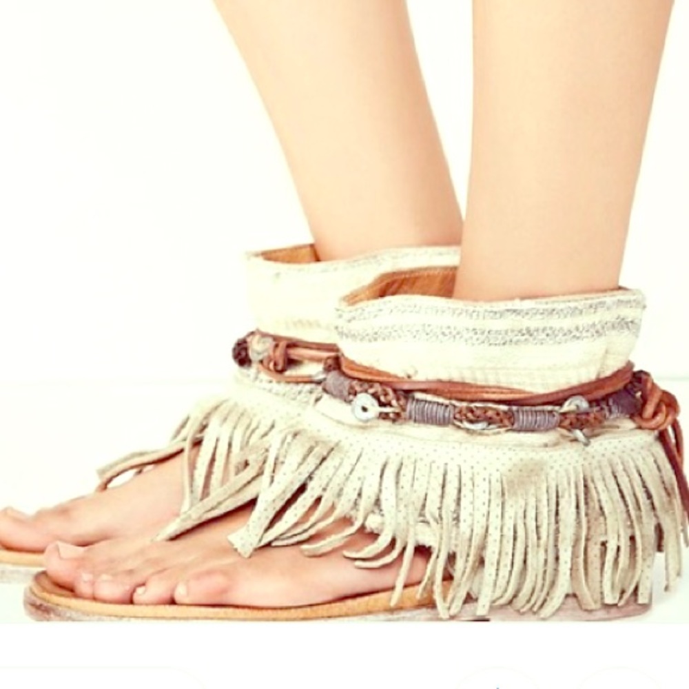ISO Free People Wonderland Fringe Sandals!!!